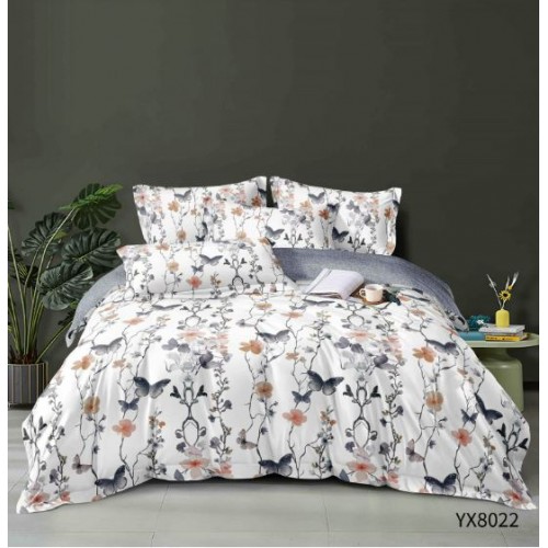 Lenjerie de pat Eleganta Pentru 1 Persoana, cearsaf de pat cu elastic 140x200 cm, FINET, 4 piese, YX8022