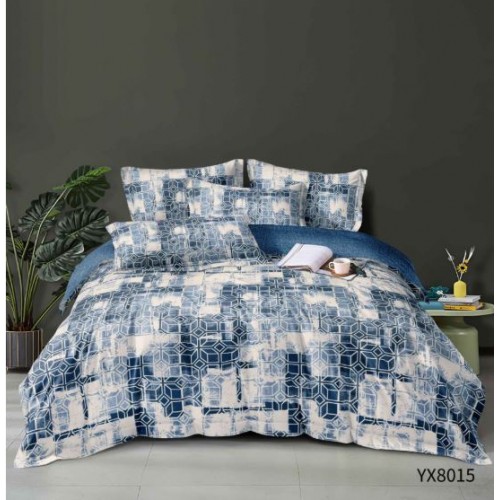 Lenjerie de pat Eleganta Pentru 1 Persoana, cearsaf de pat cu elastic 140x200 cm, FINET, 4 piese, YX8015