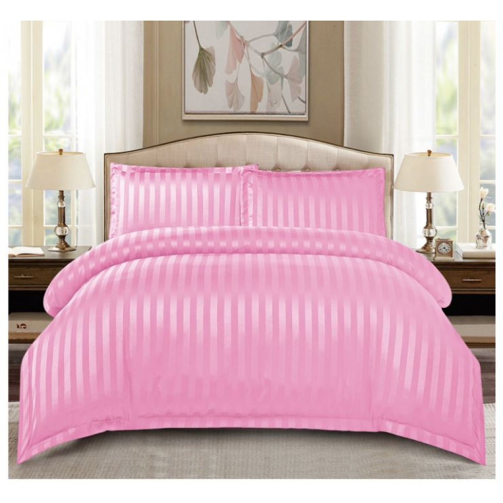 Set Lenjerie Eleganta Damasc ,Pat dublu, Cearsaf cu elastic, 4 piese, Pentru 2 persoane, Cearceaf de pat cu elastic 180x200cm, AT-008