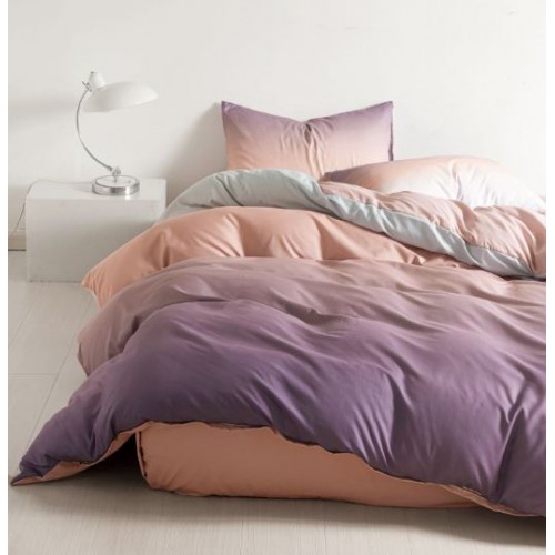 Lenjerie De Pat 1 Persoana 4 Piese, din Bumbac Finet, Cearceaf de pat cu elastic 140x200cm, T60-129
