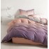 Lenjerie De Pat 1 Persoana 4 Piese, din Bumbac Finet, Cearceaf de pat cu elastic 140x200cm, T60-129
