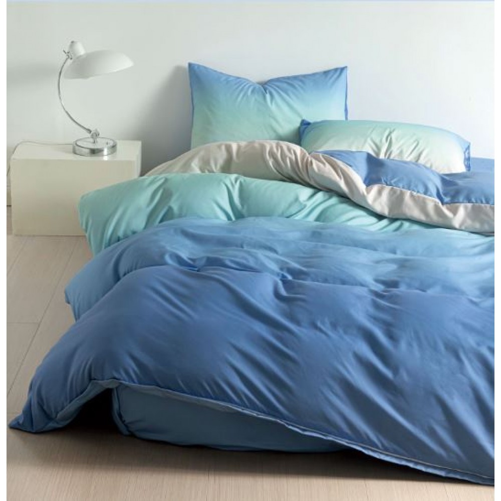 Lenjerie De Pat 1 Persoana 4 Piese, din Bumbac Finet, Cearceaf de pat cu elastic 140x200cm, T60-128