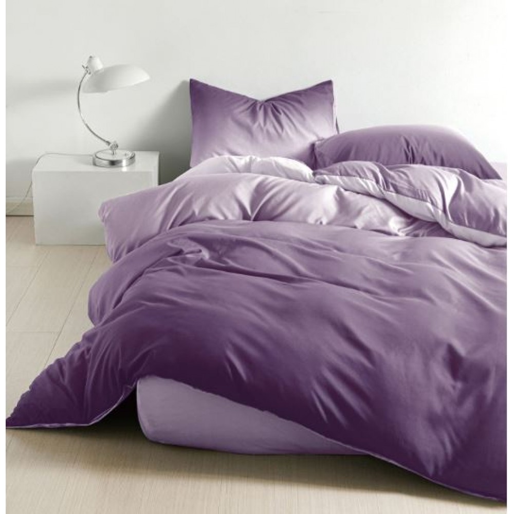 Lenjerie De Pat 1 Persoana 4 Piese, din Bumbac Finet, Cearceaf de pat cu elastic 140x200cm, T60-125