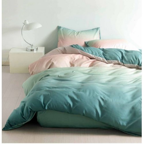 Lenjerie De Pat 1 Persoana 4 Piese, din Bumbac Finet, Cearceaf de pat cu elastic 140x200cm, T60-124