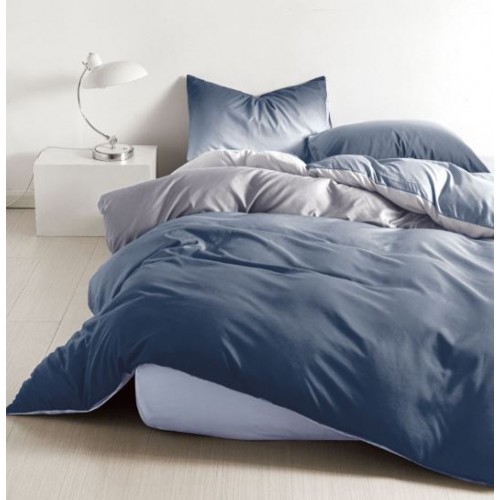 Lenjerie De Pat 1 Persoana 4 Piese, din Bumbac Finet, Cearceaf de pat cu elastic 140x200cm, T60-122