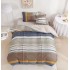 Lenjerie De Pat 1 Persoana 4 Piese, din Bumbac Finet, Cearceaf de pat cu elastic 140x200cm, T60-112