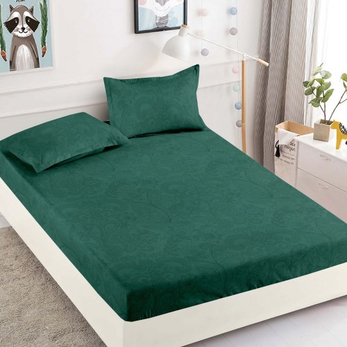 Husa de Pat cu Elastic din Finet + 2 Fete de Perna, Pat 1 Persoana, 90x200cm, JJ09
