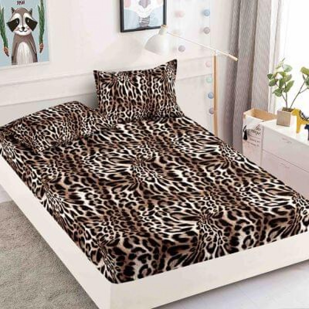 Husa de Pat cu Elastic din Finet + 2 Fete de Perna, Pat 1 Persoana, 90x200cm, JJ12