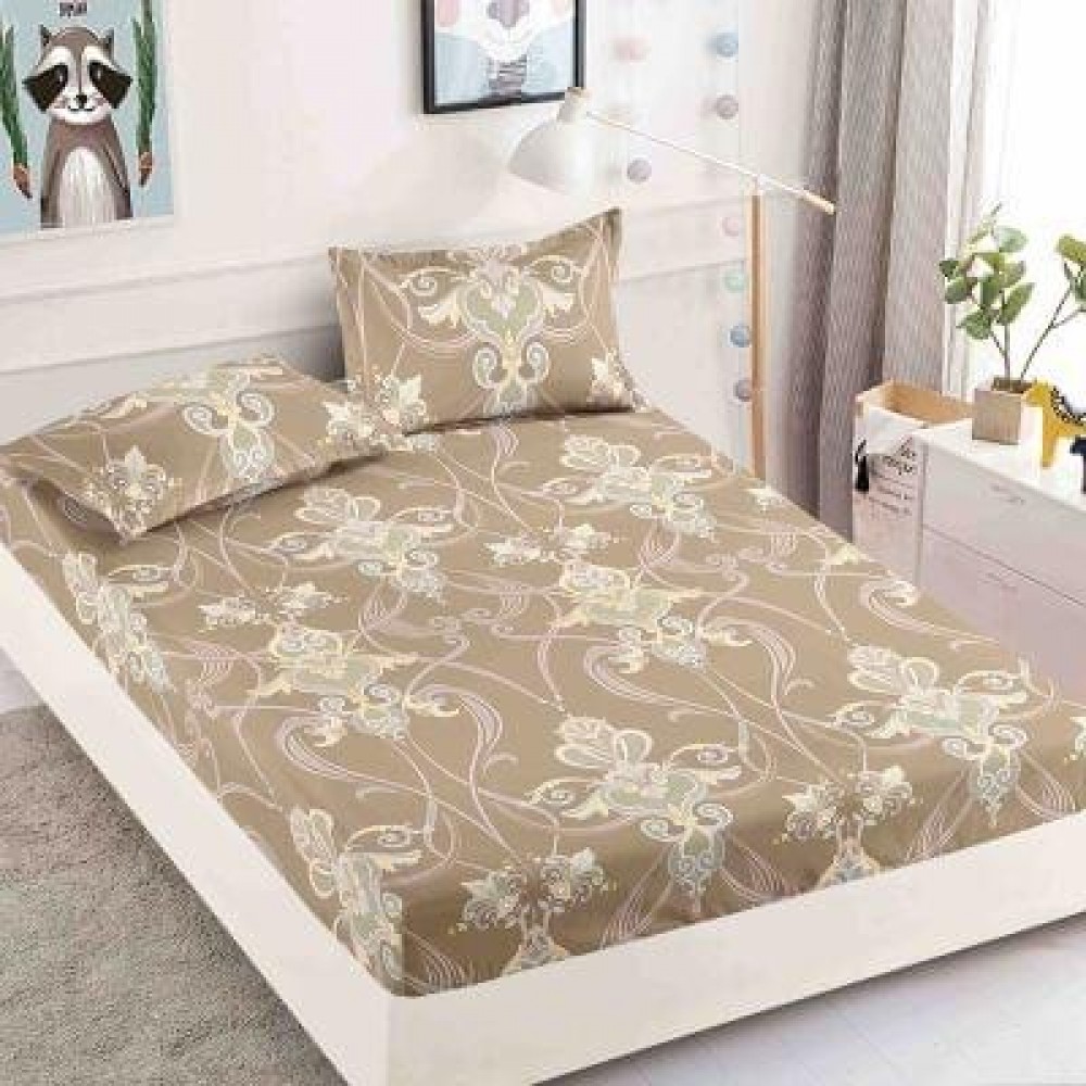 Husa de Pat cu Elastic din Finet + 2 Fete de Perna, Pat 1 Persoana, 90x200cm, JJ13