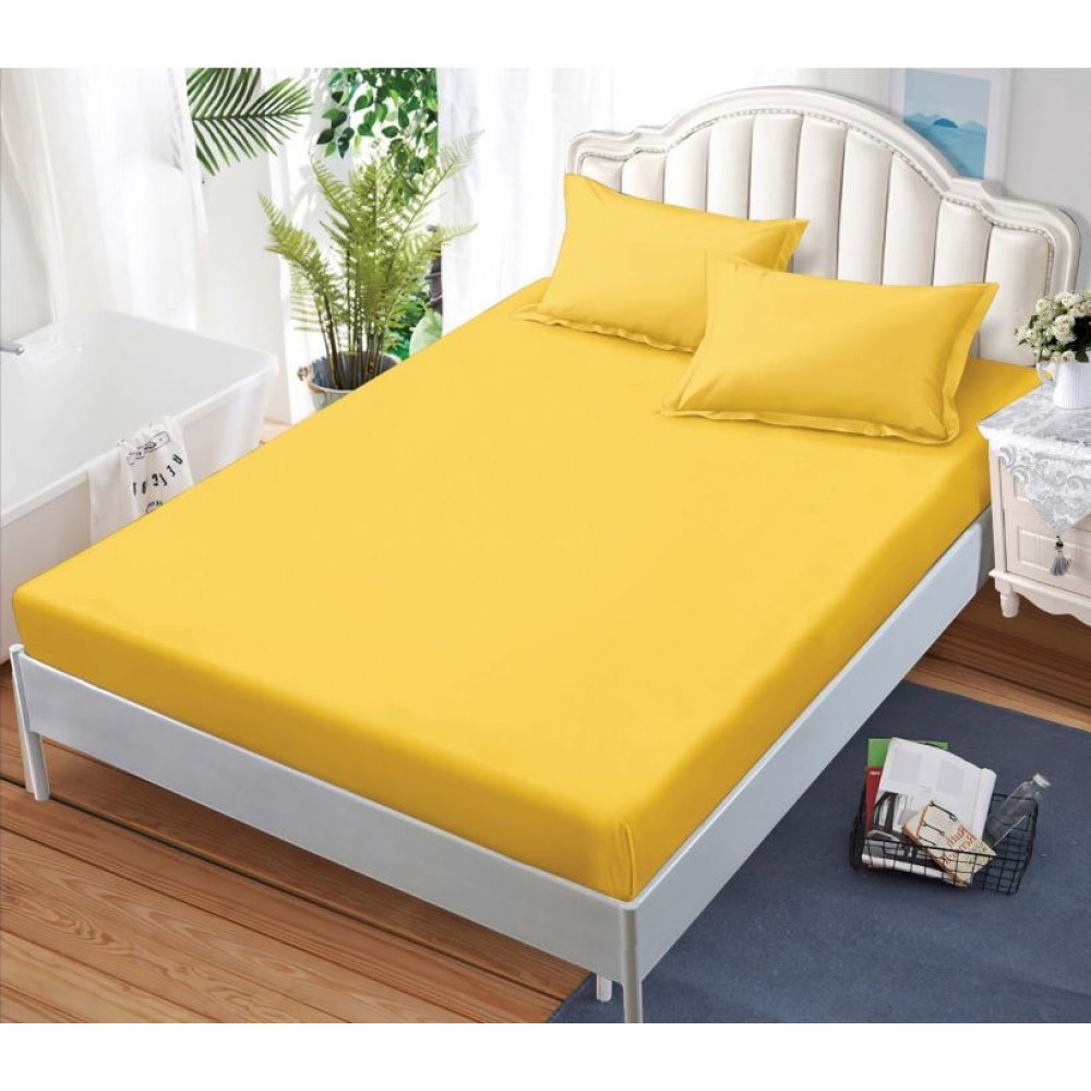 Husa de pat cu elastic si 2 fete de perna, tesatura tip finet, pat 2 persoane,180x200cm, HF155