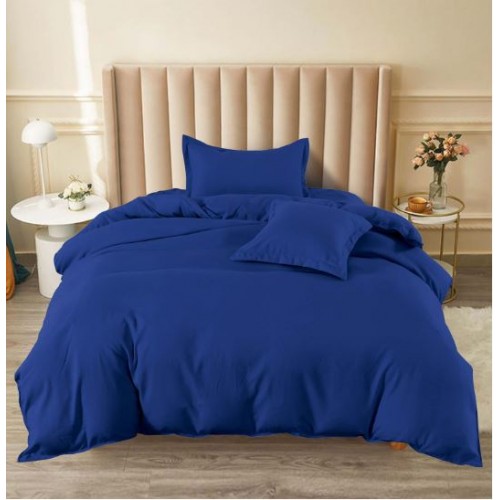 Set Lenjerie Eleganta pat cu elastic, tesatura tip finet, uni, pat 1 persoana, 4 piese, cearsaf de pat 140x200 cm,T60-68