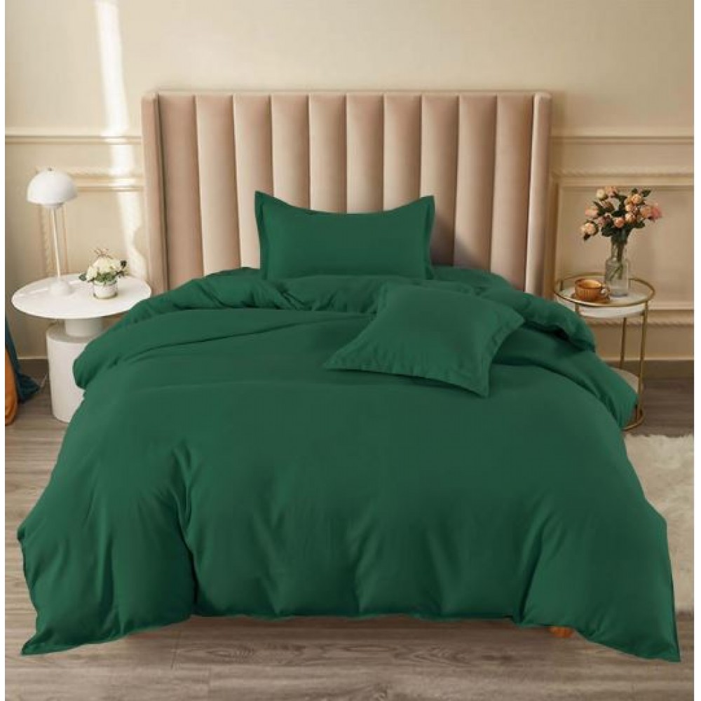Set Lenjerie Eleganta pat cu elastic, tesatura tip finet, uni, pat 1 persoana, 4 piese, cearsaf de pat 140x200 cm,T60-70