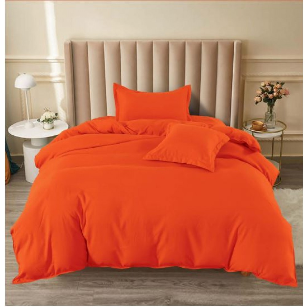 Set Lenjerie Eleganta pat cu elastic, tesatura tip finet, uni, pat 1 persoana, 4 piese, cearsaf de pat 140x200 cm,T60-63