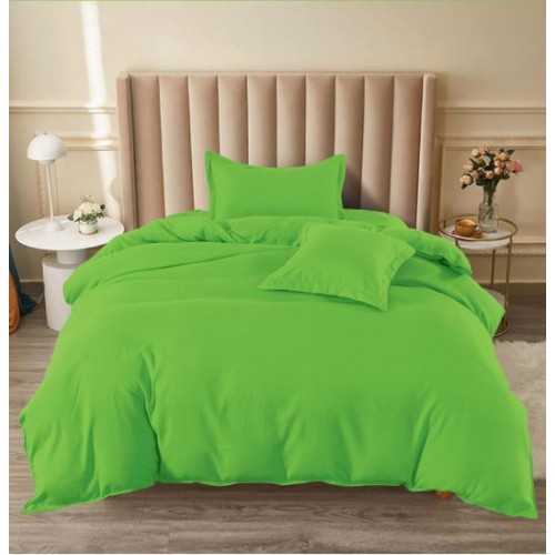Set Lenjerie Eleganta pat cu elastic, tesatura tip finet, uni, pat 1 persoana, 4 piese, cearsaf de pat 140x200 cm,T60-59