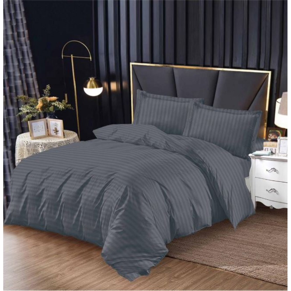 Lenjerie de pat, 1 persoana, tip Damasc, 4 piese, Cearceaf cu Elastic 140x200cm, G-13