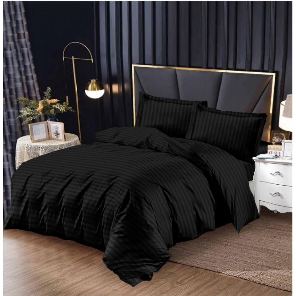 Lenjerie de pat, 1 persoana, tip Damasc, 4 piese, Cearceaf cu Elastic 140x200cm, G-12