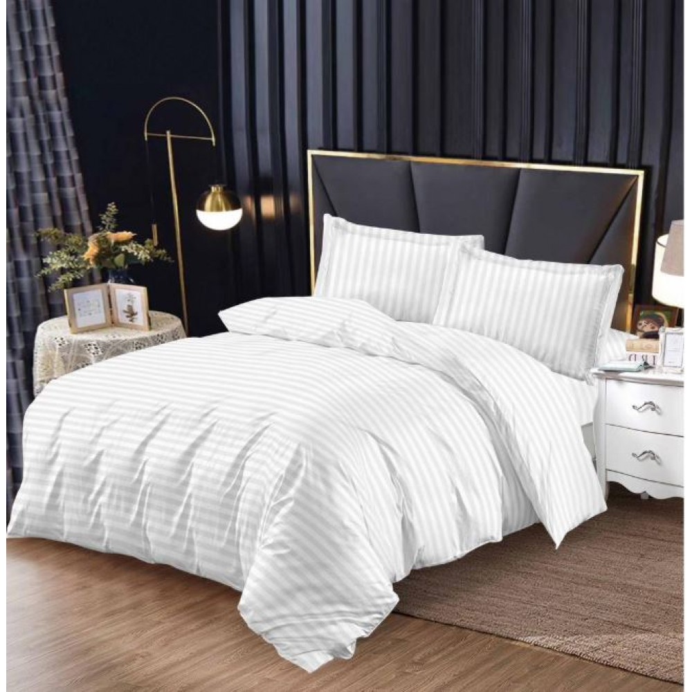 Lenjerie de pat, 1 persoana, tip Damasc, 4 piese, Cearceaf cu Elastic 140x200cm, G-05