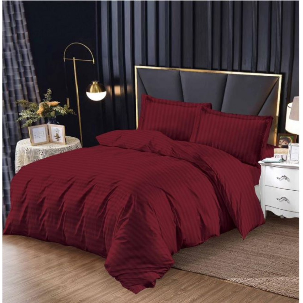 Lenjerie de pat, 1 persoana, tip Damasc, 4 piese, Cearceaf cu Elastic 140x200cm, G-02
