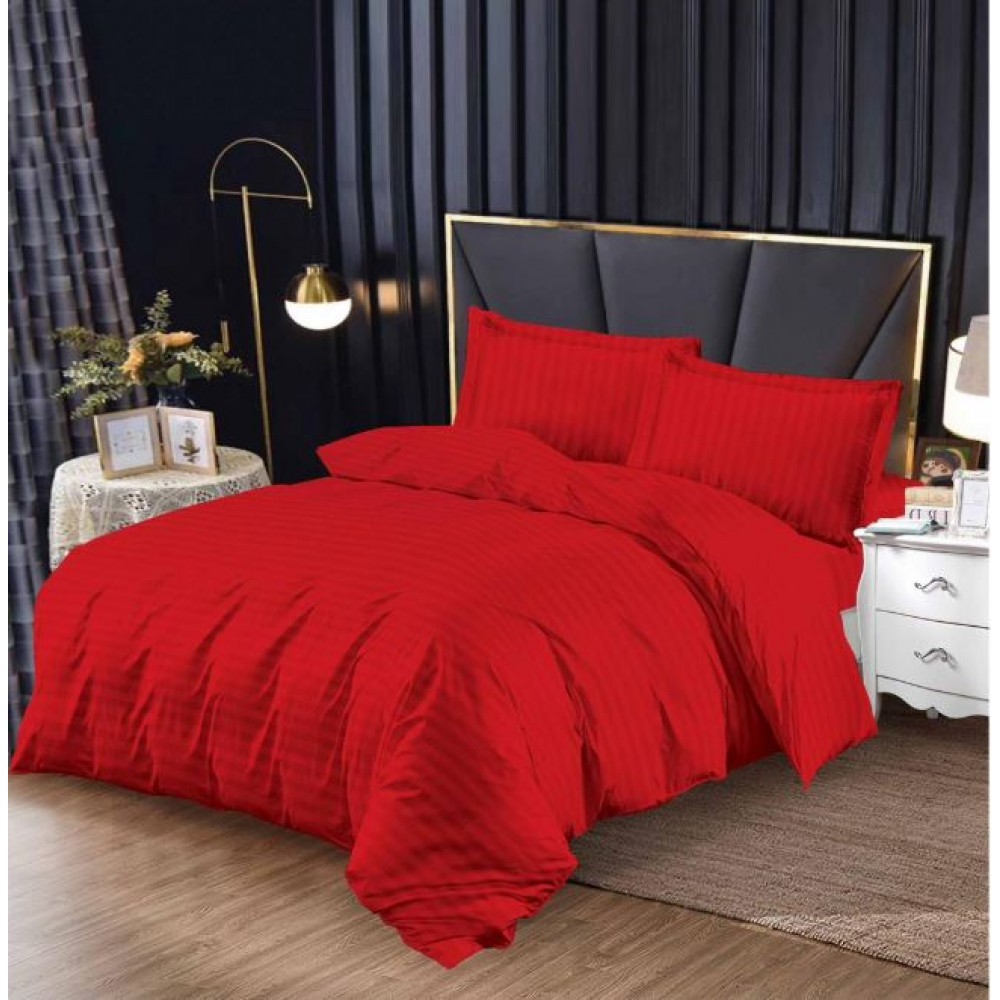 Lenjerie de pat, 1 persoana, tip Damasc, 4 piese, Cearceaf cu Elastic 140x200cm, G-01