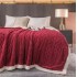 Patura cu blanita pentru pat dublu, model tip Tricot, Uni, 230x250cm, Z08
