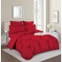 Lenjerie de pat dublu, Bumbac Finet, Cearceaf cu Elastic, 6 Piese, Inimioare Brodate,180x200cm, T1-14