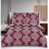Lenjerie de pat dublu cu elastic, Jaquard Brodat Lux, 6 Piese, Cearceaf de pat 180 x 200 x 25 cm, T3-08