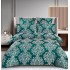 Lenjerie de pat dublu cu elastic, Jaquard Brodat Lux, 6 Piese, Cearceaf de pat 180 x 200 x 25 cm, T3-07