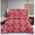 Lenjerie de pat dublu cu elastic, Jaquard Brodat Lux, 6 Piese, Cearceaf de pat 180 x 200 x 25 cm, T3-03