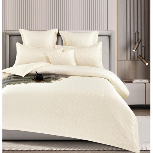 Lenjerie de pat dublu cu ELASTIC, Model Carouri,Bumbac  Finet, 6 piese, 2 persoane, Uni, 180x200cm, T4-01