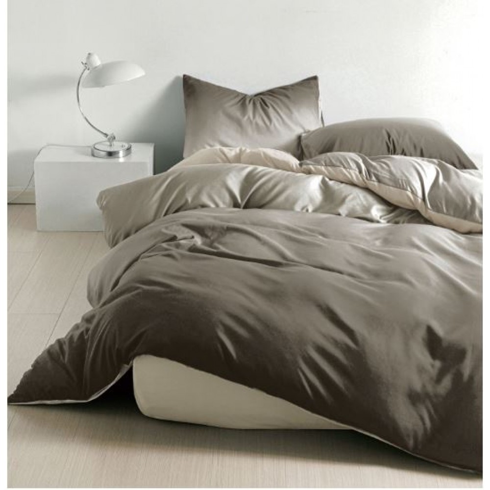 Set Lenjerie Eleganta 4 Piese Din Bumbac Satinat Cu Elastic ,1 Persoana, Cearceaf de pat 140x200 cm, YE-32
