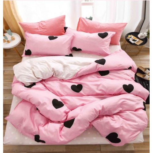 Set Lenjerie Eleganta 4 Piese Din Bumbac Satinat Cu Elastic ,1 Persoana, Cearceaf de pat 140x200 cm, YE-20