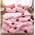 Set Lenjerie Eleganta 4 Piese Din Bumbac Satinat Cu Elastic ,1 Persoana, Cearceaf de pat 140x200 cm, YE-20