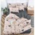 Set Lenjerie Eleganta 4 Piese Din Bumbac Satinat Cu Elastic ,1 Persoana, Cearceaf de pat 140x200 cm, YE-18