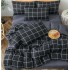 Set Lenjerie Eleganta 4 Piese Din Bumbac Satinat Cu Elastic ,1 Persoana, Cearceaf de pat 140x200 cm, YE-03