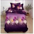 Set Lenjerie Eleganta 3D, Pentru 1 persoana, Bumbac Satinat, 4 piese, cearceaf pentru pat 155x230cm, BG-32