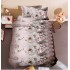 Set Lenjerie Eleganta 3D, Pentru 1 persoana, Bumbac Satinat, 4 piese, cearceaf pentru pat 155x230cm, BG-31