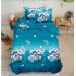 Set Lenjerie Eleganta 3D, Pentru 1 persoana, Bumbac Satinat, 4 piese, cearceaf pentru pat 155x230cm, BG-25