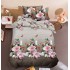 Set Lenjerie Eleganta 3D, Pentru 1 persoana, Bumbac Satinat, 4 piese, cearceaf pentru pat 155x230cm, BG-24