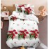 Set Lenjerie Eleganta 3D, Pentru 1 persoana, Bumbac Satinat, 4 piese, cearceaf pentru pat 155x230cm, BG-18