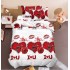 Set Lenjerie Eleganta 3D, Pentru 1 persoana, Bumbac Satinat, 4 piese, cearceaf pentru pat 155x230cm, BG-16