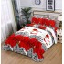 Set Lenjerie Eleganta 3D, Pentru 1 persoana, Bumbac Satinat, 4 piese, cearceaf pentru pat 155x230cm, BG-09