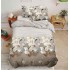 Set Lenjerie Eleganta 3D, Pentru 1 persoana, Bumbac Satinat, 4 piese, cearceaf pentru pat 155x230cm, BG-08