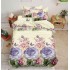 Set Lenjerie Eleganta 3D, Pentru 1 persoana, Bumbac Satinat, 4 piese, cearceaf pentru pat 155x230cm, BG-01