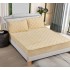 Husa de pat matlasata si 2 fete de perne din catifea 180x200cm, cu elastic, model tip topper, T8-12