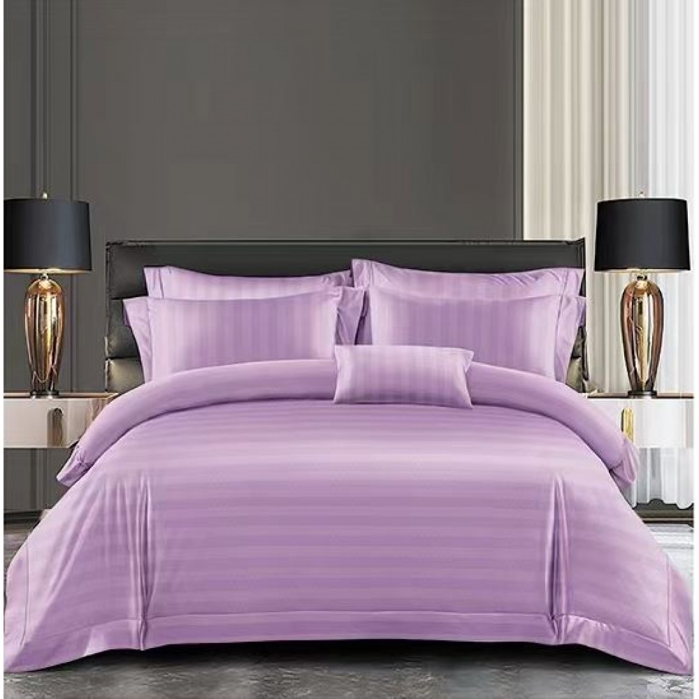 Set Lenjerie Eleganta Damasc  din 6 piese cu elestic, Cearceaf de pat 180x200cm, PU-01