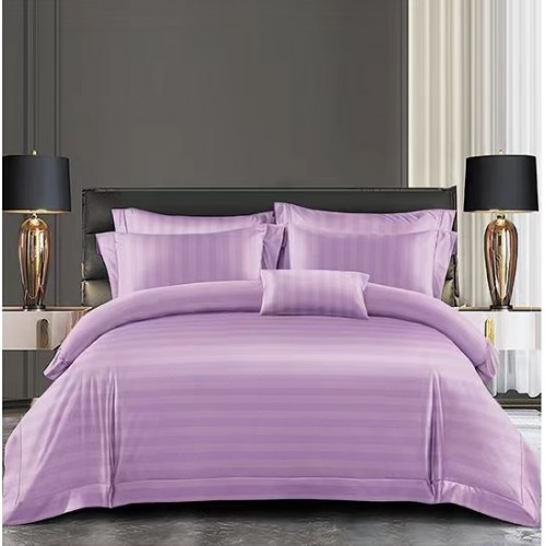 Set Lenjerie Eleganta Damasc  din 6 piese cu elestic, Cearceaf de pat 180x200cm, PU-01
