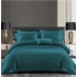 Set Lenjerie Eleganta Damasc  din 6 piese cu elestic, Cearceaf de pat 180x200cm, PU-02
