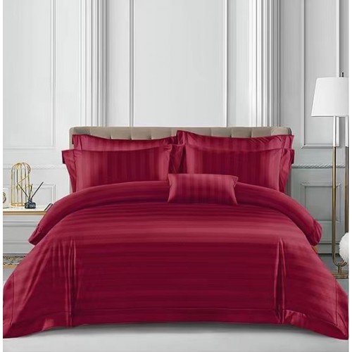 Set Lenjerie Eleganta Damasc din 6 piese cu elestic, Cearceaf de pat 180x200cm, PU-03