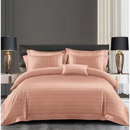 Set Lenjerie Eleganta Damasc din 6 piese cu elestic, Cearceaf de pat 180x200cm, PU-04
