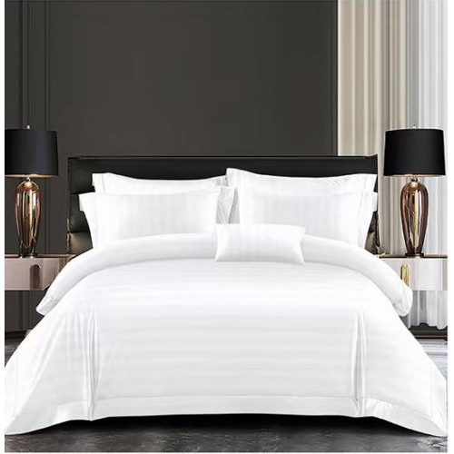 Set Lenjerie Eleganta Damasc din 6 piese cu elestic, Cearceaf de pat 180x200cm, PU-06